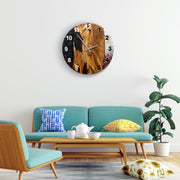 Live Edge Rustic Olive Wood Wall Clock, Olive Wood Wall Clock - Custom Made Resin , Home gift, New Home Gift (Kopya) (Kopya)