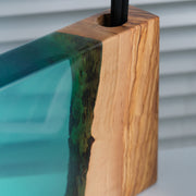 Epoxy Reed Diffuser Square, Handmade Wood Resin Diffuser with Black Reed Wood Sticks, Housewarming Gift, Luxury Home Decor, Christmas Gift - Art Wood Lab
