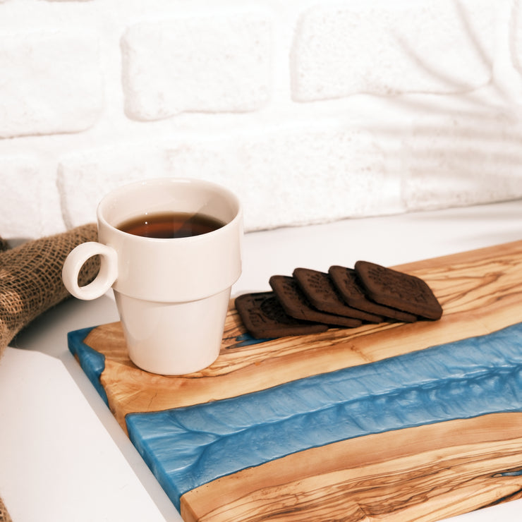 Personalized Custom Cutting Board, Handmade Resin Serving Board, Perfect for Kitchen and Dining, New Home Gift - Art Wood Lab