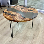 Epoxy coffee table in olive wood - Art Wood Lab