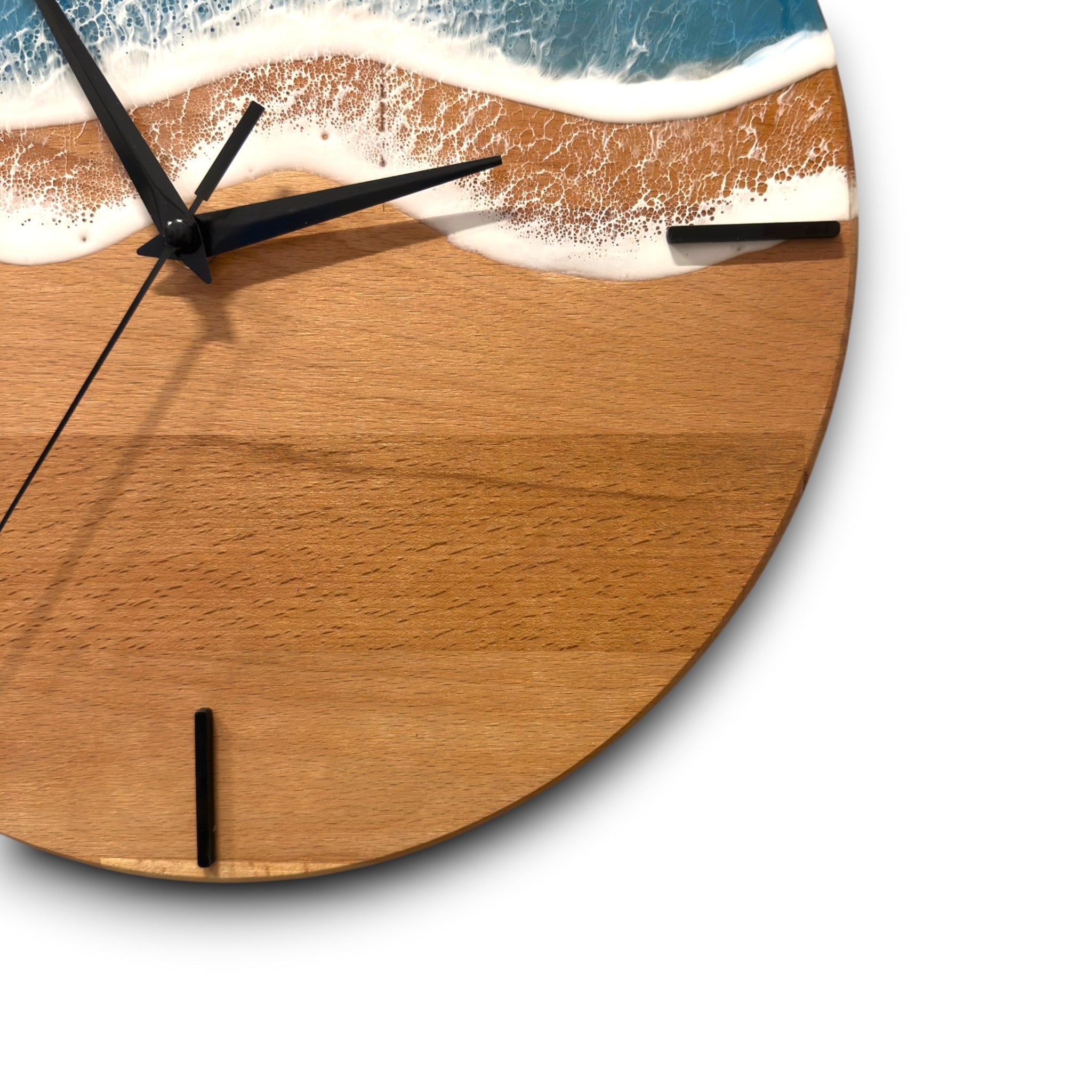 Epoxy Ocean Wall Clock Wedding Gift for Couple, Modern Beach Wall Clock, Epoxy Resin Wall Art