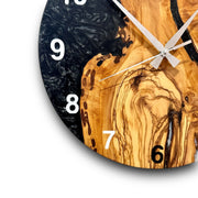 Unique Wall Clock - Epoxy Resin & Olive Wood, Custom Home Decor, Home Gift, Unique Gift (Kopya) - Art Wood Lab