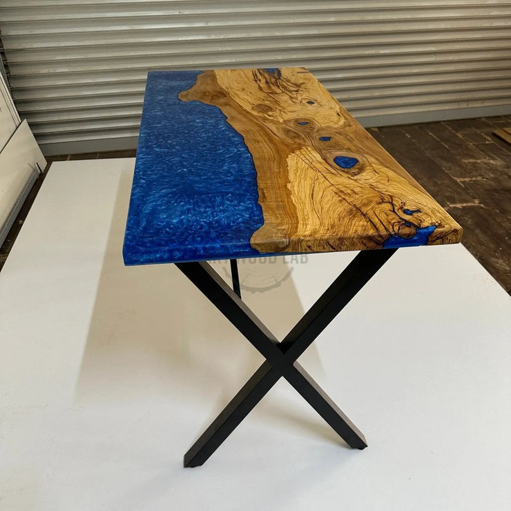 Wood and Epoxy Dining table, wood dining table - Art Wood Lab