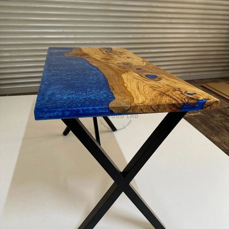 Wood and Epoxy Dining table, wood dining table - Art Wood Lab