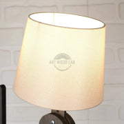 Wooden Human Figured Lamp , Bedroom Lamp Folding Reading Lamp - Art Wood Lab